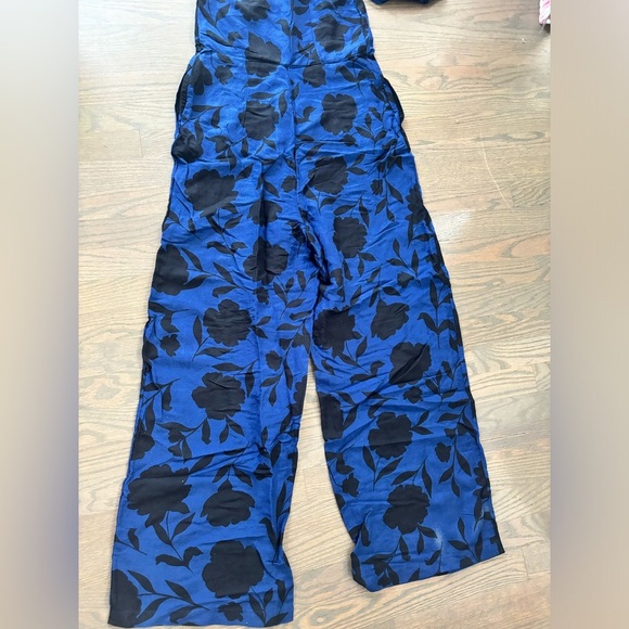 Kate Spade X Target Classic Rose One Shoulder Blue Black Jumpsuit size 6 8 - Picture 4 of 11